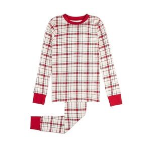 Milkberry Christmas Plaid Pajama Set Bamboo Cotton Sz 5T Red Green Soft Cozy